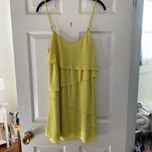 BCBG Tiered Yellow Dress